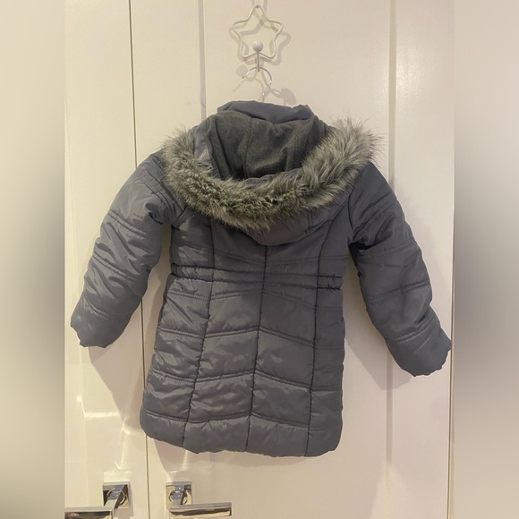 Girl's Aerial Fur-Trim Hooded Long Puffer Coat - Picture 9 of 9